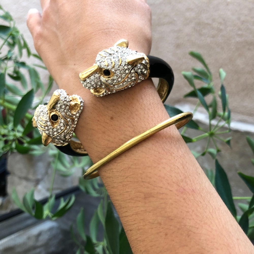 Vintage Jaguar rhinestone bracelet